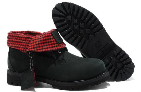 Timberland Heritage Roll-top Boots For Men Black Red