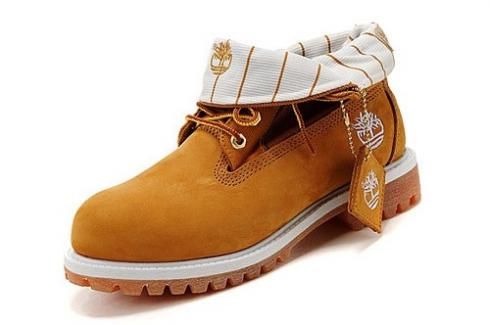 Timberland Men Roll-top Boots Wheat White