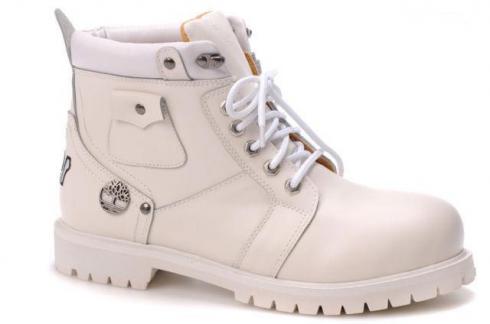 White Timberland 6-inch Premium Scuff Proof Boots For Men