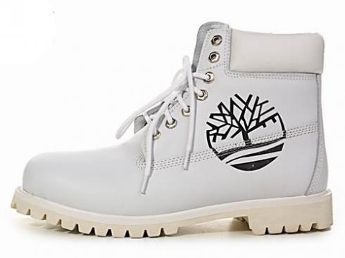 White Timberland Custom 6 Inch Boots Men