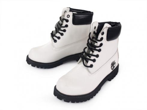 Womens Timberland 6-inch Boots White Black