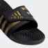 Adidas Adissage Slides Core Black Gold Metallic EG6517