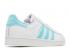 Adidas Superstar White Pulse Aqua Gold Metallic Cloud H00206