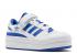 Adidas Womens Triple Platforum Low White Royal Blue Cloud H05049