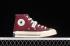 Converse Chuck Taylor All Star 70s Hi Recycled Canvas Deep Bordeaux Egret Black 171567C