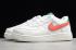 2020 Kids Nike Air Force 1 Low White Green Orange 314197 100
