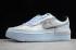 2020 Nike Air Force 1 Shadow Snakeskin Pure Platinum Light Bone Hydrogen Blue Smoke Grey CV3027 001