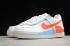 2020 WMNS Nike Air Force 1 Shadow Summit White Team Orange CQ9503 100