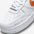 Nike Air Force 1 07 LX White Washed Teal Safety Orange FD4622-161