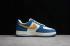 Nike Air Force 1 07 Low Navy Blue White Yellow Shoes BQ8988-103