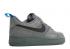 Nike Air Force 1 Low Cut Out Swoosh Grey Blue Light Black Smoke Photo DO6709-002
