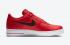 Nike Air Force 1 Low Cut Out Swoosh Red Black Shoes CZ7377-600