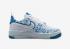 Nike Air Force 1 Low GS Crater Flyknit White Dark Marina Blue DM1060-100