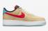 Nike Air Force 1 Low Satellite Tan Red Blue Black Shoes DQ7628-200