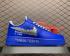 OFF White x Nike Air Force 1 Light Blue White Mens Shoes AO4297-400