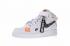 Nike Air Force 1 Mid Just do it White Black Terra Orange Shoes AQ8650-100