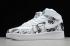 Nike Air Force 1 Mid White Black Basketball Shoes AQ8020-100