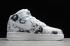 Nike Air Force 1 Mid White Black Basketball Shoes AQ8020-100