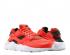 Nike Huarache Run GS Habanero Red Black White Big Kids Running Shoes 654275-605