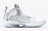 Air Jordan 34 PF Unite White Metallic Silver Mens Shoes BQ3381-101