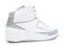 Air Jordan 2 Retro 25th Anniversary Neutral White Grey Silver Metallic 385475-101