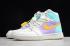 2019 New Air Jordan 1 GS White Purple Green Orange 556298 007 For Sale