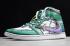 2020 Air Jordan 1 High Double Knife White Green Black Purple 556298 012