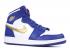 Air Jordan 1 Retro High Bg Deep Royal Blue Cn Gold Metallic In White 705300-406