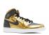 Air Jordan 1 Retro High Bhm Gg Gs Black History Month White Gold Metallic 909805-700
