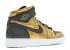 Air Jordan 1 Retro High Bhm Gg Gs Black History Month White Gold Metallic 909805-700