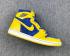 Air Jordan 1 Retro High OG Shadow Blue Yellow White Mens Shoes 555088-025