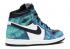 Air Jordan 1 Retro High Og Td Tiedye Green White Black Aurora CU0450-100