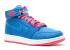Air Jordan Girls 1 Hi Strap Gs Blue White Pink Tchn Tchnbl Vivid 343184-441