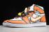 New Air Jordan 1 High Fire Dragon Orange Black White Blue 556298 008