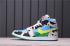Nike Air Jordan 1 Satin Snake Black White Green Icecream Yellow