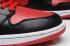 Nike Air Jordan I 1 Retro High Shoes Leather Black Red 555088-001