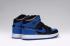 Nike Air Jordan I 1 Retro Mens Shoes Leather Black Blue 555088 085