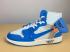 OFF WHITE x Nike Air Jordan 1 Powder Blue Men Basketball Shoes White Sky Blue