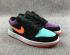 Air Jordan 1 Low White Purple Orange Black Basketball Shoes 554723-083