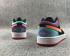 Air Jordan 1 Low White Purple Orange Black Basketball Shoes 554723-083