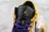 Air Jordan 1 Retro Low Yellow Purple White Black Shoes 553558-100