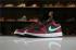 Mens and Womens Air Jordan 1 Low Black Green Pulse Gym Red White 553558 036