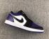 Nike Air Jordan 1 Low White Black Purple Mens Basketball Shoes 705329-501