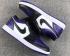 Nike Air Jordan 1 Low White Black Purple Mens Basketball Shoes 705329-501