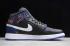 2019 Air Jordan 1 Mid SE Tiger Print Black White Rush Violet AV5174 005