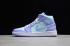 2020 Brand New Air Jordan 1 Mid Blue Purple 554725-500