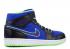 Air Jordan 1 Mid Bel Royal Crt Purple Lime Black Flash Gum 633206-040