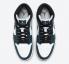 Air Jordan 1 Mid Dark Teal White Black Shoes 554724-411