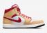 Air Jordan 1 Mid GS Beige Red White Onyx Cardinal Red Black 554725-201