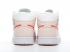 Air Jordan 1 Mid GS Corduroy Femme White Pink Orange DA8009-108